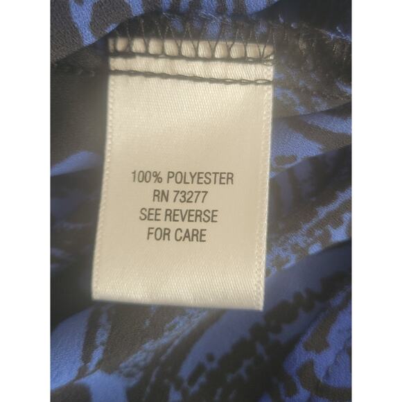 Dan Buchman Women Size 12 Sheer Front Button Jacket Navy Black Long Sleeve Nice - Picture 8 of 10